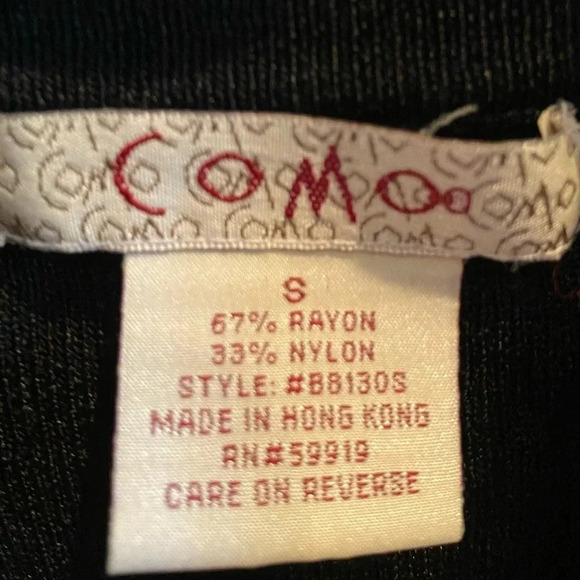 VINTAGE COMO EUC WOMENS BLACK ZIP SWEATER CARDIGAN WINTER TOP SHIRT SIZE S SMALL - Picture 3 of 3